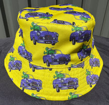 Load image into Gallery viewer, Reversible Bucket Hats Kids(Kiwi in a Car)  Size 54cm
